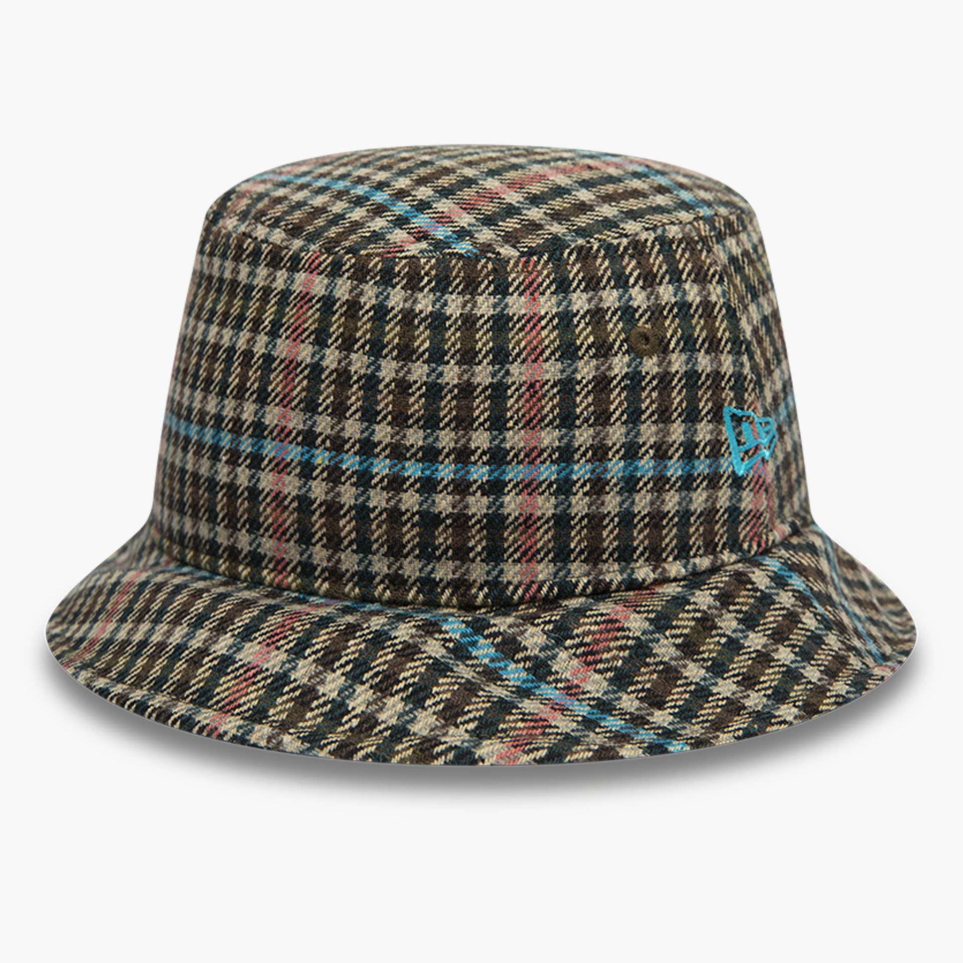 Bucket New Era Houndstooth Check Beige