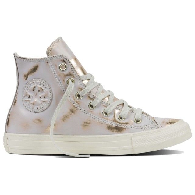 Converse All Star Hi Brush Off Leather Buff Gold