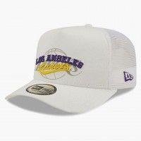 Boné New Era Trucker LA Lakers Logo Overlay White