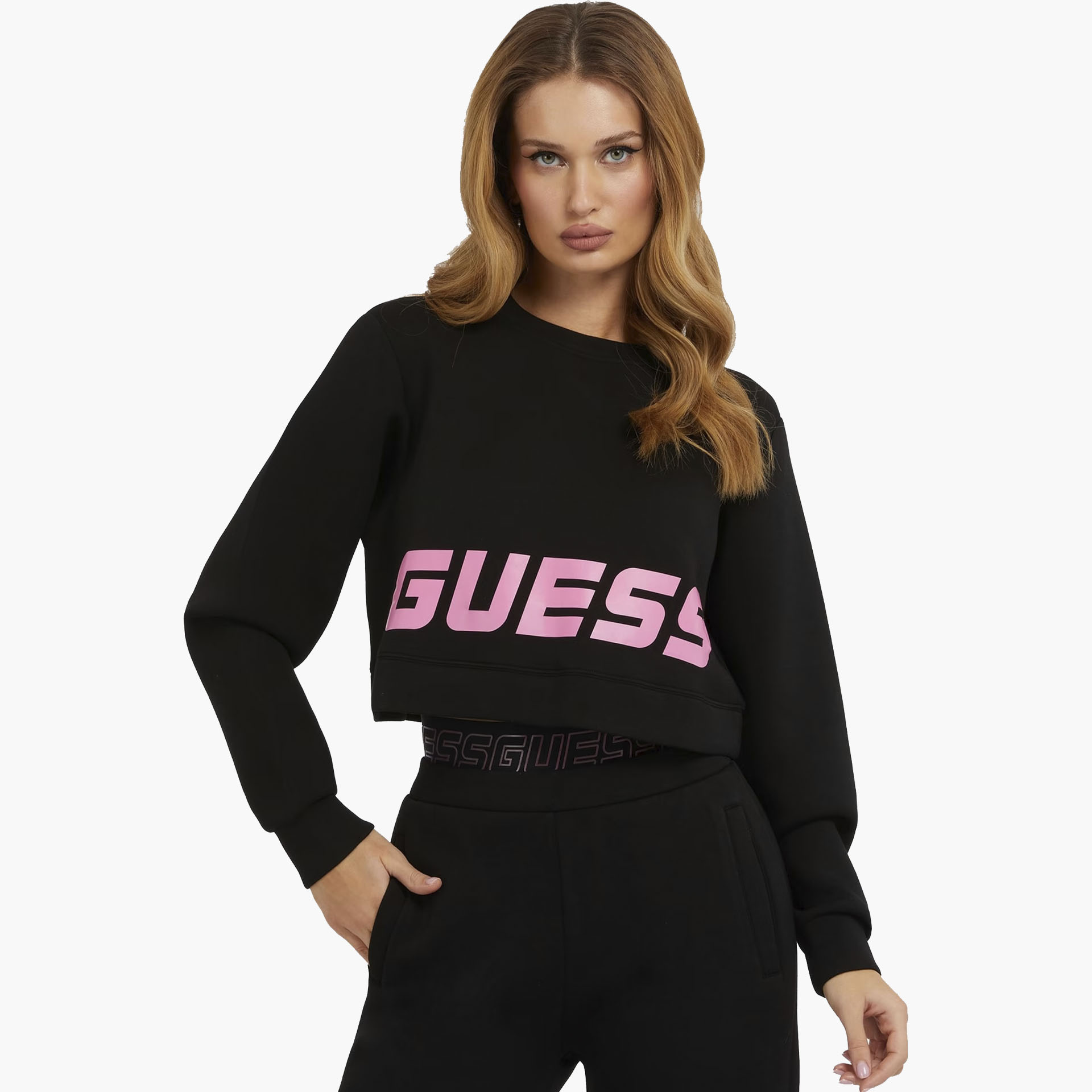 Sweatshirt Guess Crop Scuba
