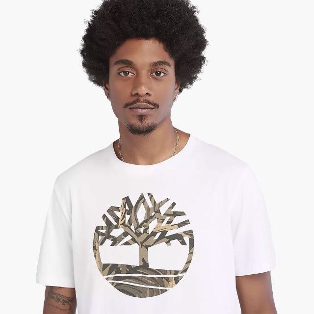 T-shirt Timberland KENNEBEC RIVER Camo Tree Logo Short Sleeve