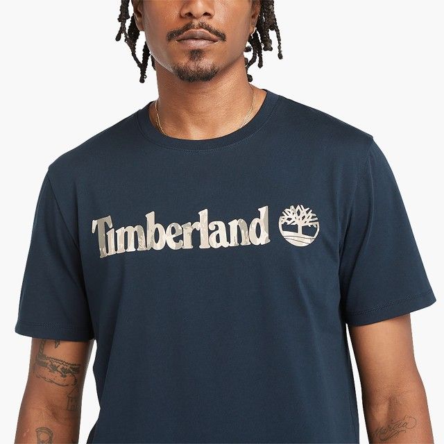 T-shirt Timberland KENNEBEC RIVER Camo Linear Logo Short Sleeve