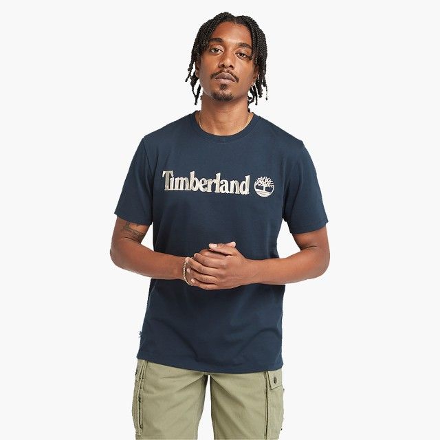 T-shirt Timberland KENNEBEC RIVER Camo Linear Logo Short Sleeve