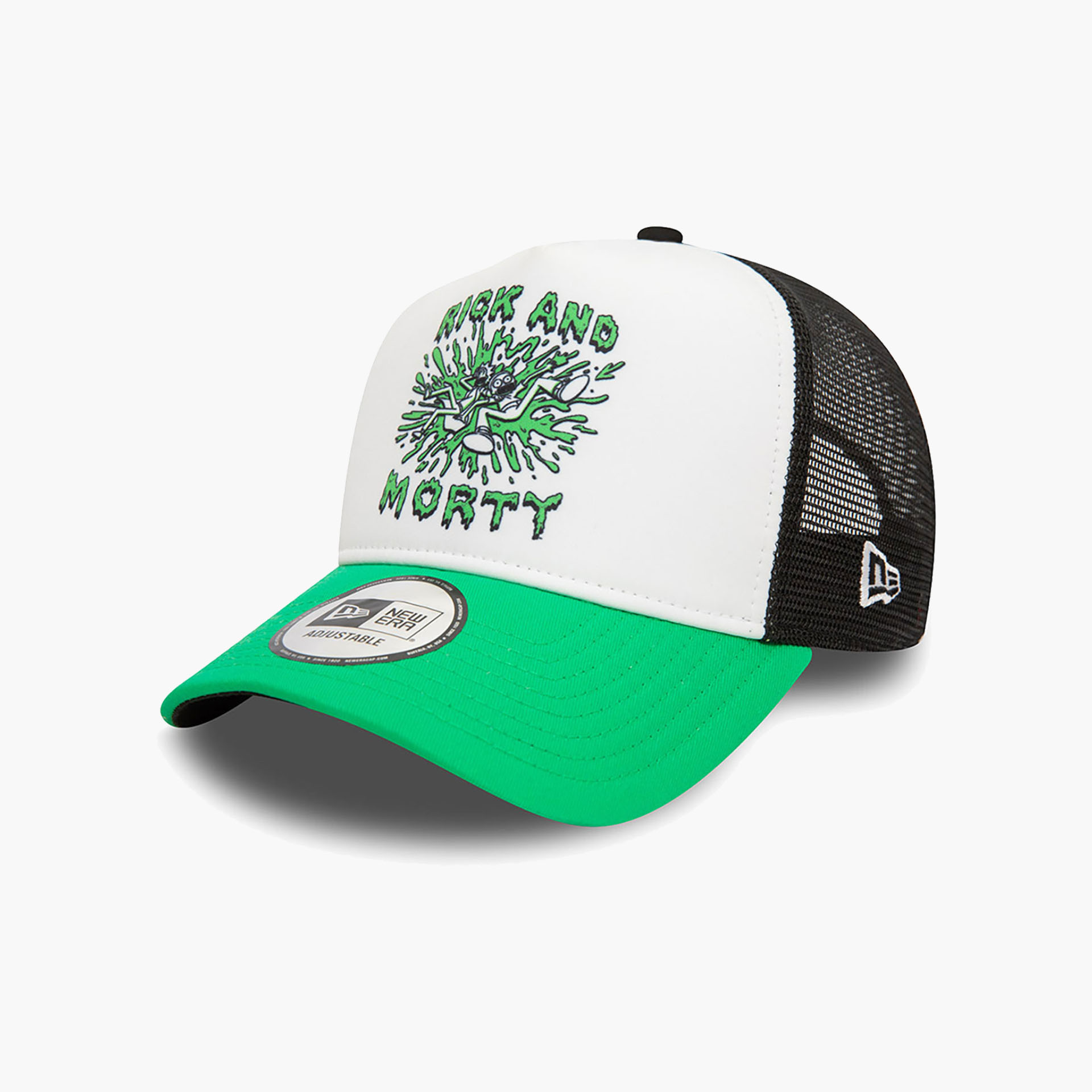 Boné New Era Trucker Rick and Morty Teleport Slime