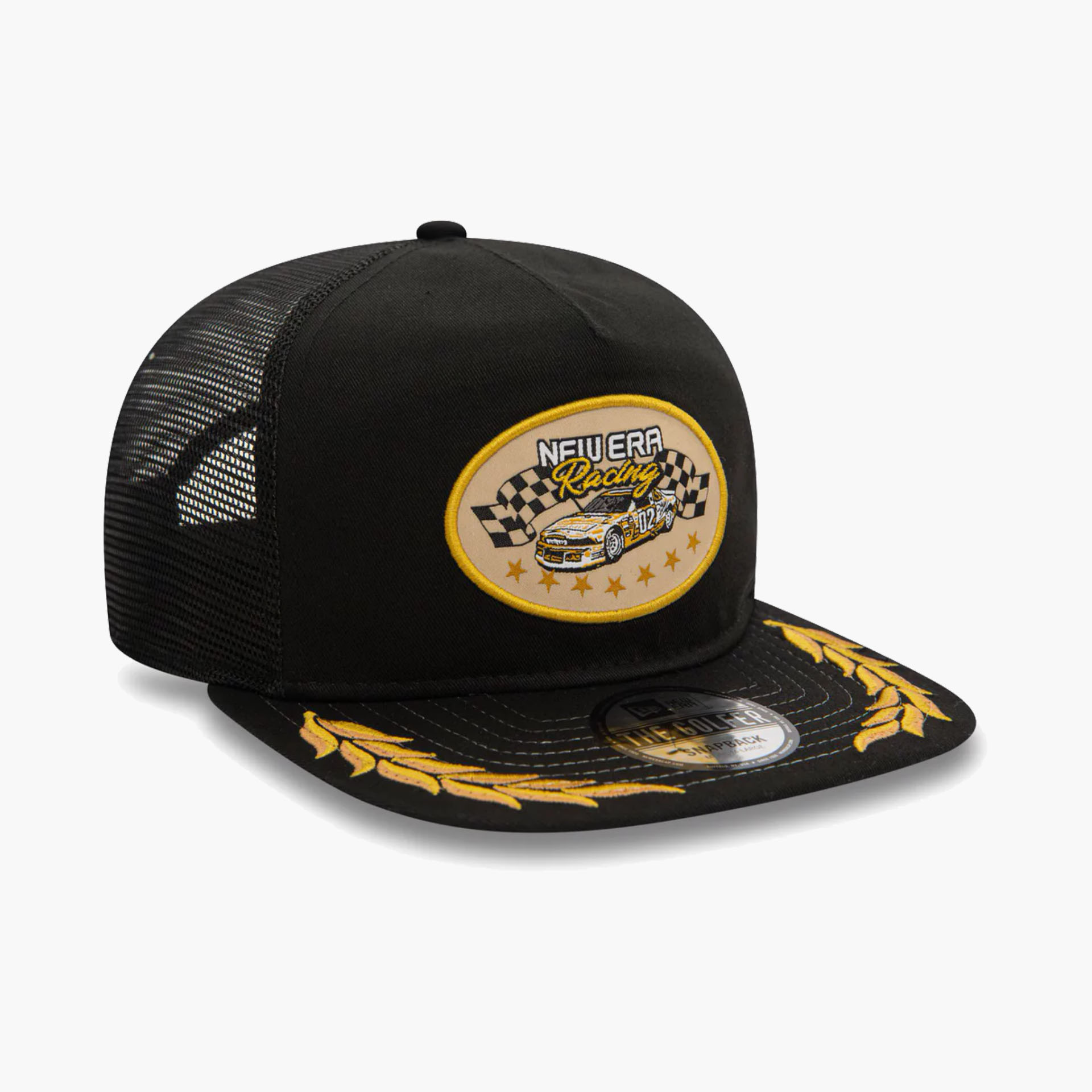 Boné New Era Motorsport Black Golfer Trucker