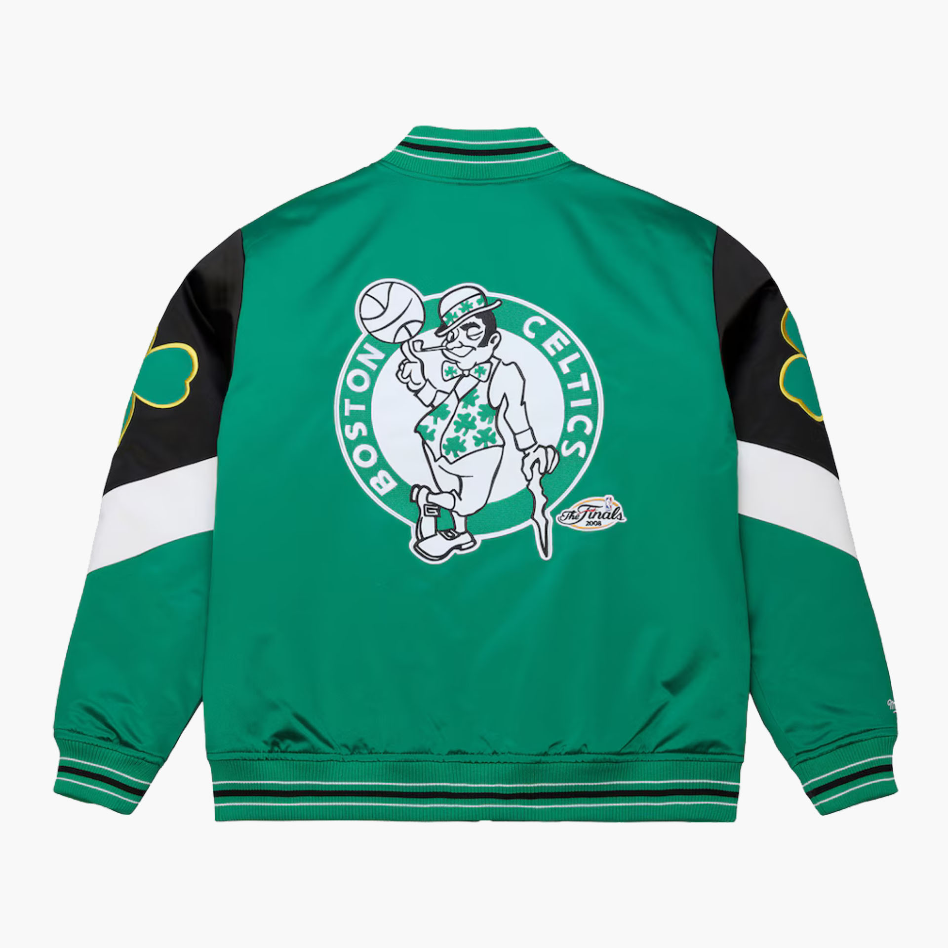 Casaco Boston Celtics Kelly Green Hardwood Classics Throwback Heavyweight Satin