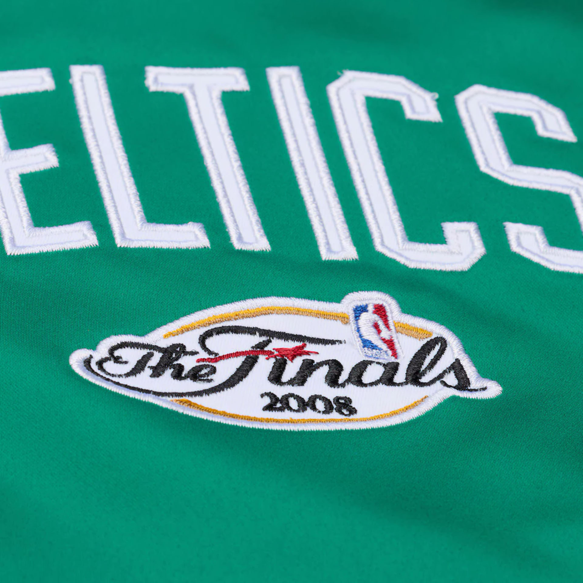 Casaco Boston Celtics Kelly Green Hardwood Classics Throwback Heavyweight Satin