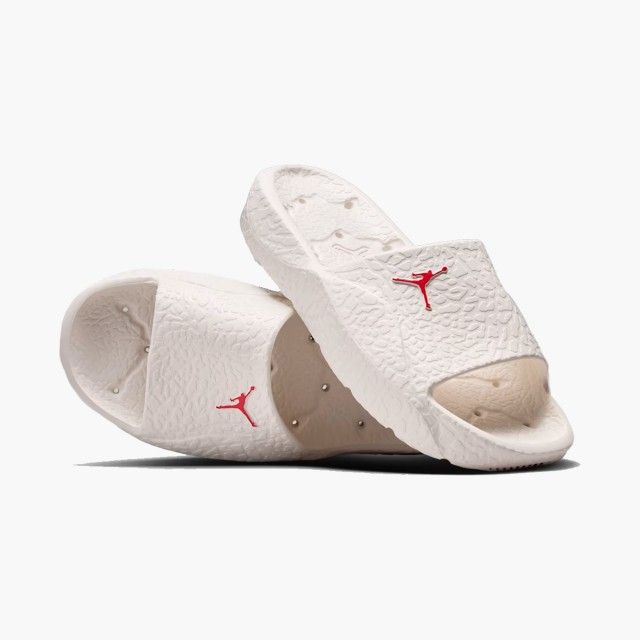Chinelos Jordan Franchise Bege/Vermelho