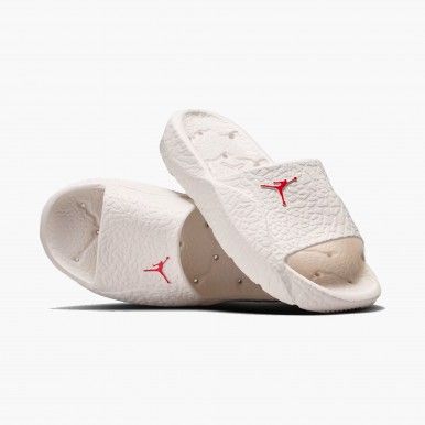 Chinelos Jordan Franchise Bege/Vermelho