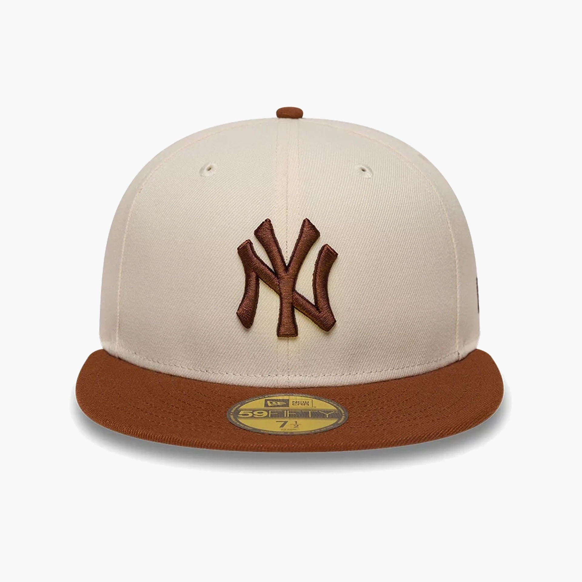 Boné New Era New York Yankees MLB League Essential Cream & Brown 59FIFTY