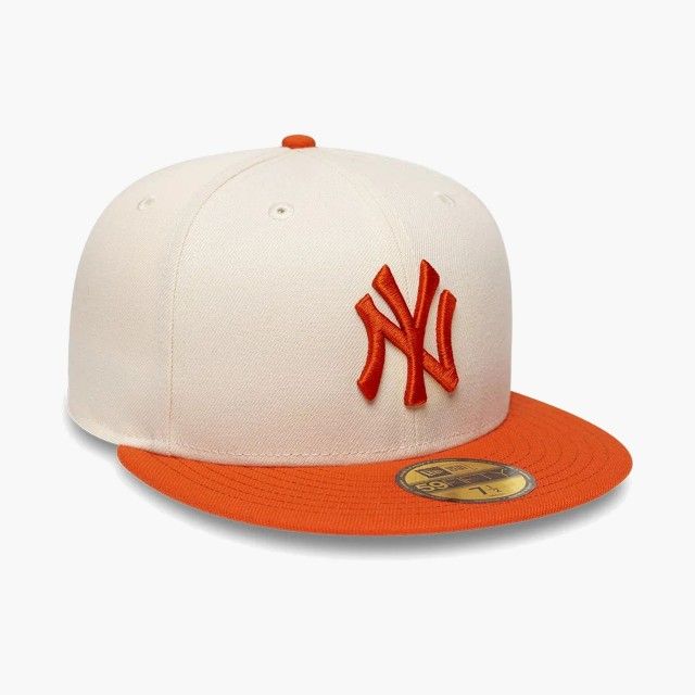 Bon� New Era New York Yankees MLB League Essential Cream & Orange 59FIFTY