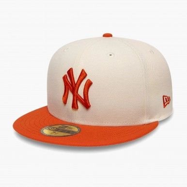 Bon� New Era New York Yankees MLB League Essential Cream & Orange 59FIFTY