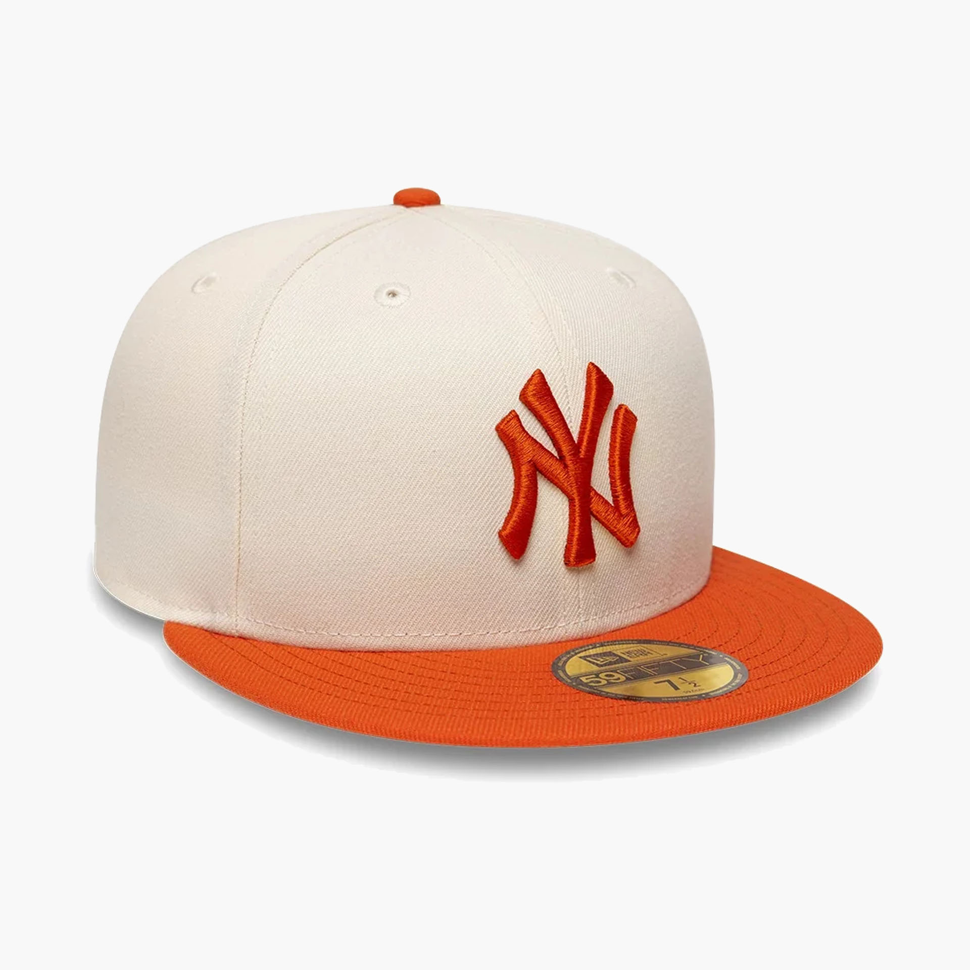Boné New Era New York Yankees MLB League Essential Cream & Orange 59FIFTY