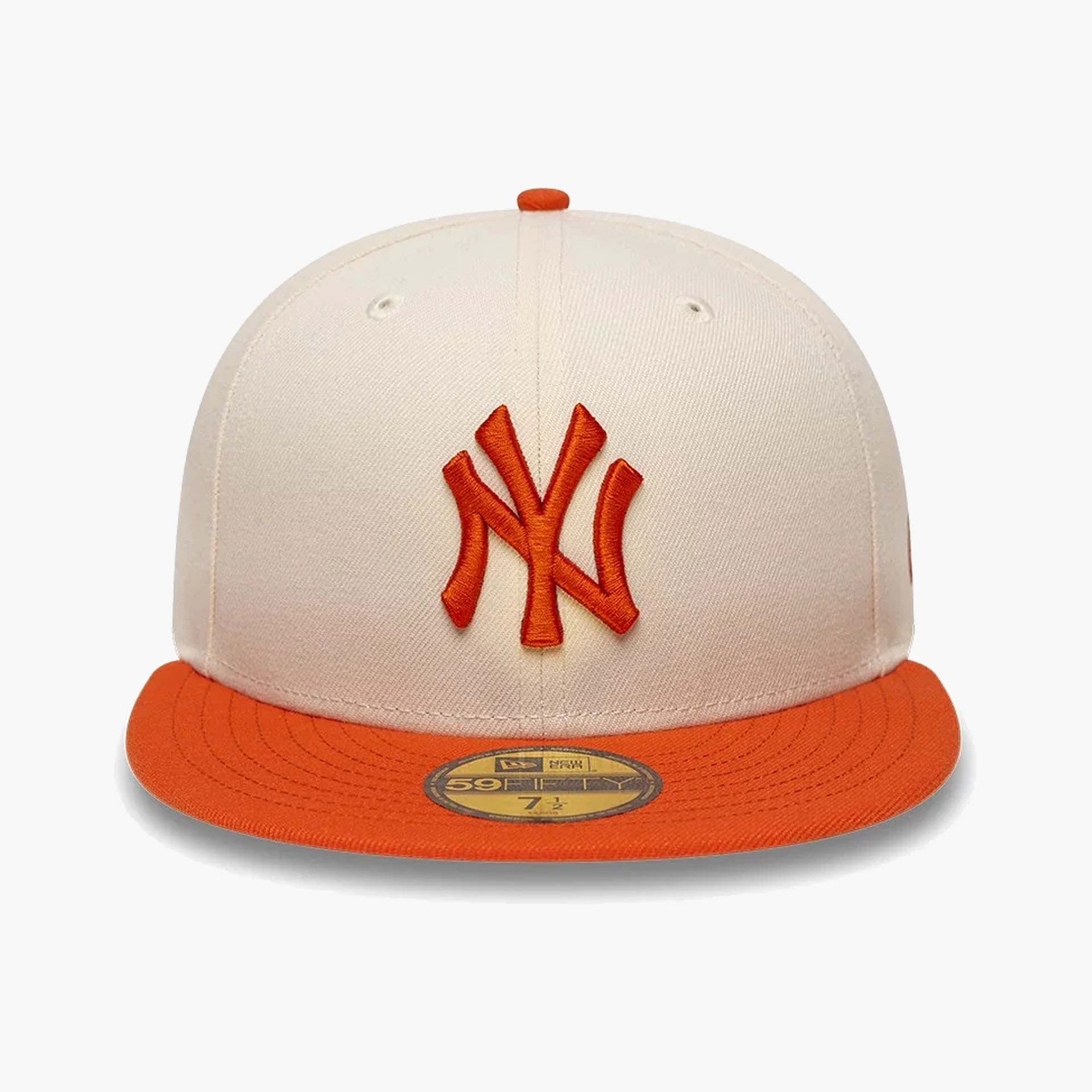 Boné New Era New York Yankees MLB League Essential Cream & Orange 59FIFTY