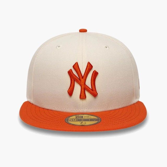 Bon� New Era New York Yankees MLB League Essential Cream & Orange 59FIFTY