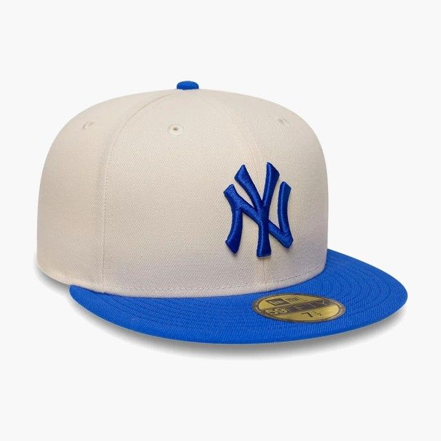 Bon� New Era New York Yankees MLB League Essential Cream & Blue 59FIFTY