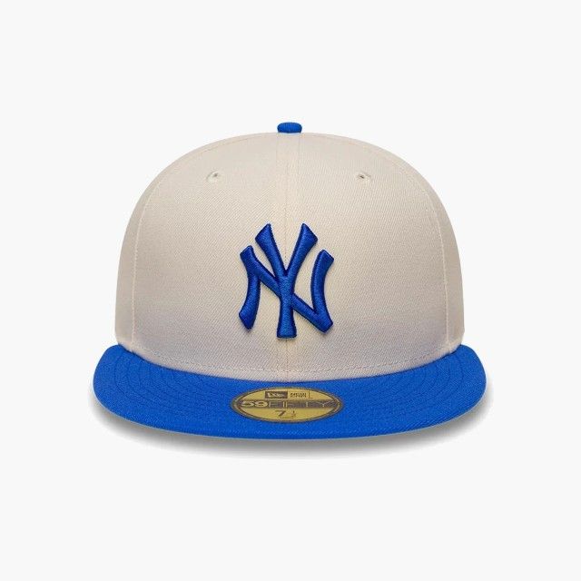 Bon� New Era New York Yankees MLB League Essential Cream & Blue 59FIFTY