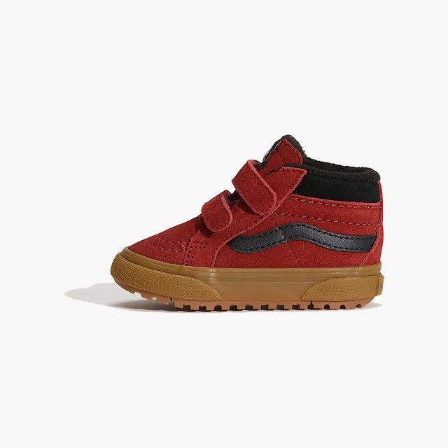 Sapatilhas Vans Sk8-Mid Velcro em Vermelho para Beb�