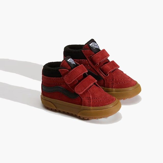 Sapatilhas Vans Sk8-Mid Velcro em Vermelho para Beb�