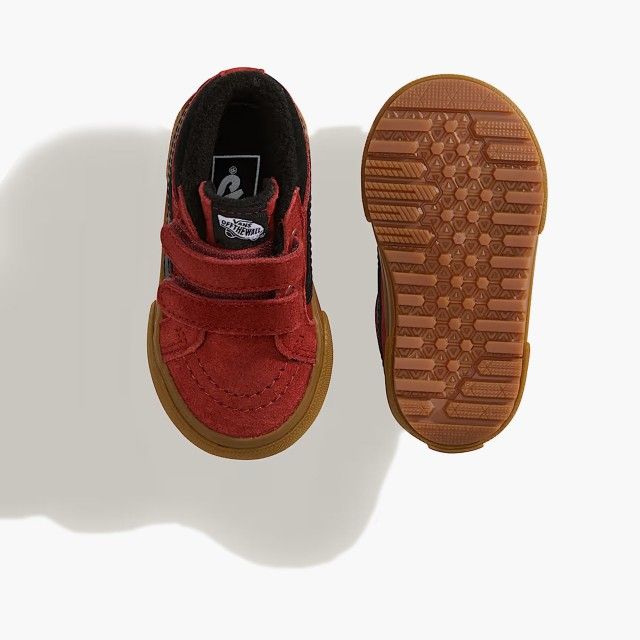 Sapatilhas Vans Sk8-Mid Velcro em Vermelho para Beb�