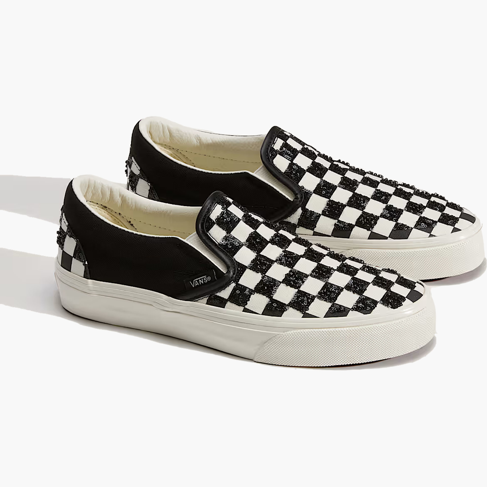 Sapatilhas Vans Classic Slip-on em Branco e Preto
