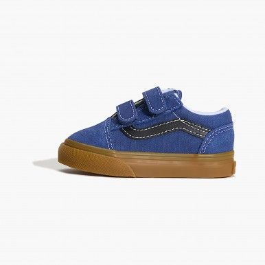 Sapatilhas Vans Old Skool Velcro Azuis para Bebé Sapatilhas Vans Old Skool Velcro Azuis para Bebé