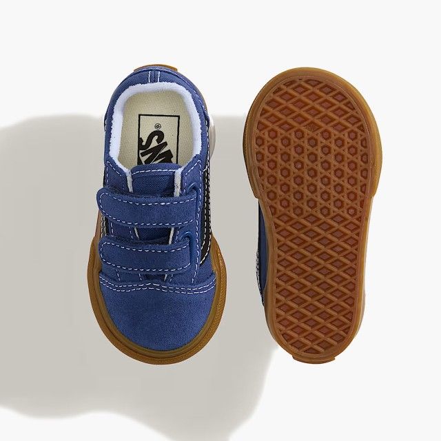 Sapatilhas Vans Old Skool Velcro Azuis para Bebé Sapatilhas Vans Old Skool Velcro Azuis para Bebé