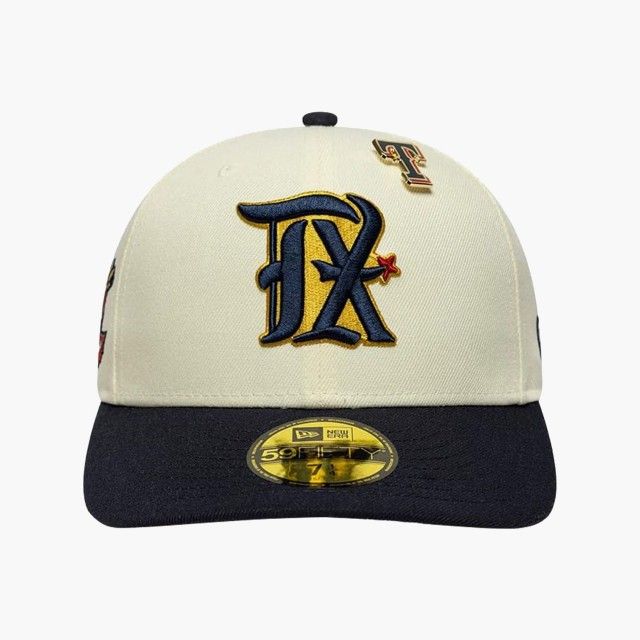 Boné New Era Texas Rangers MLB Pin Cream & Navy 59FIFTY Boné New Era Texas Rangers MLB Pin Cream & Navy 59FIFTY