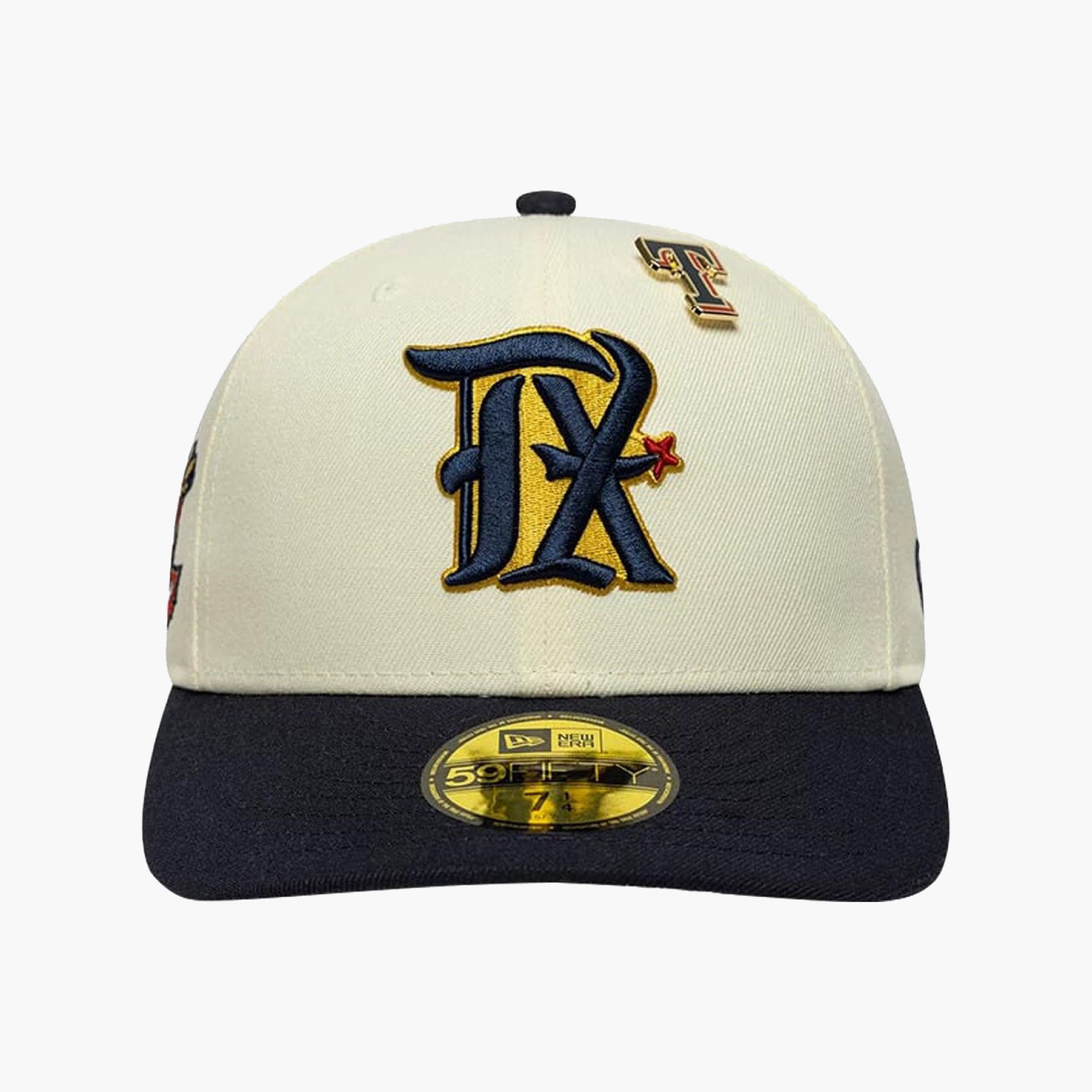Boné New Era Texas Rangers MLB Pin Cream & Navy 59FIFTY