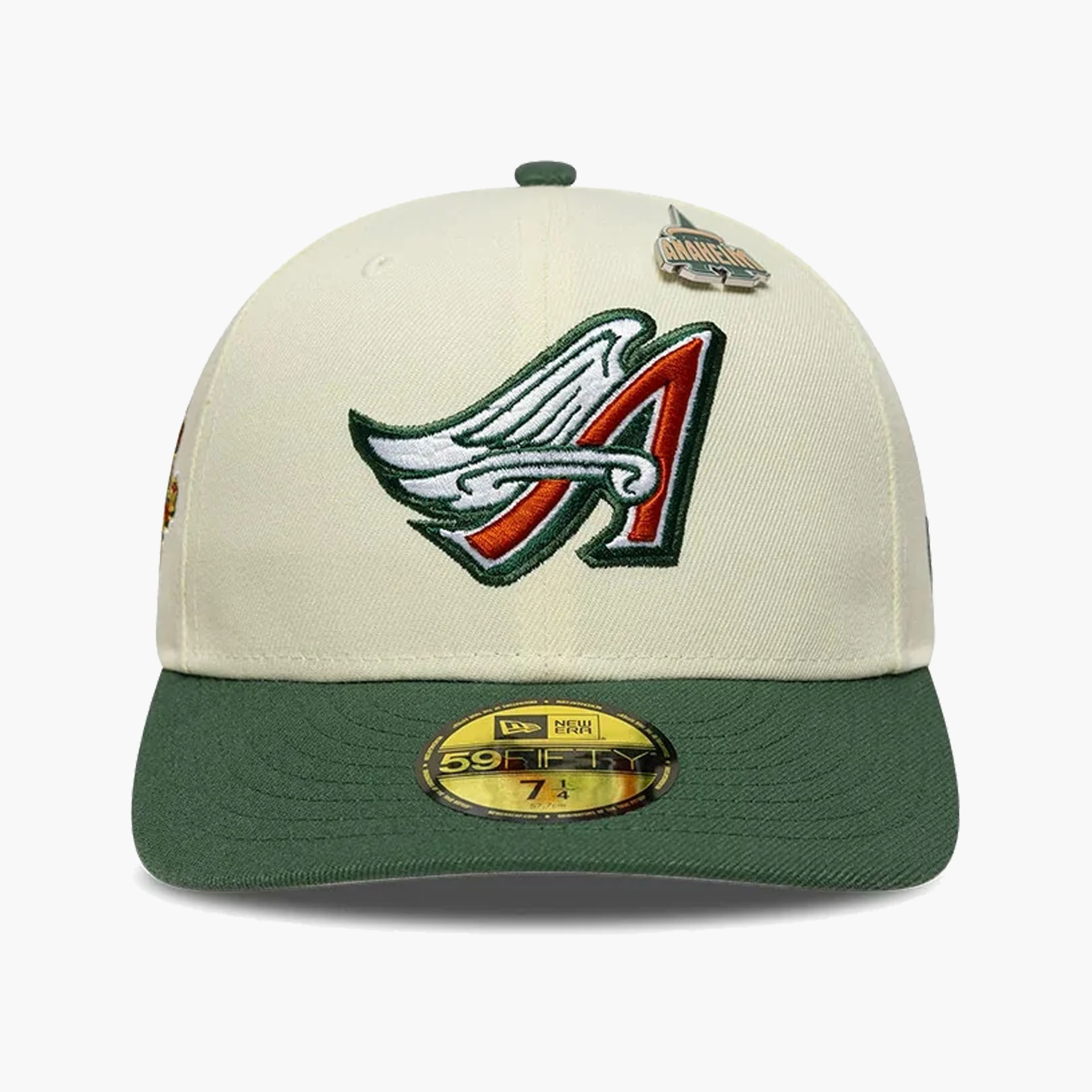Boné New Era LA Angels MLB Pin Cream & Dark Green 59FIFTY