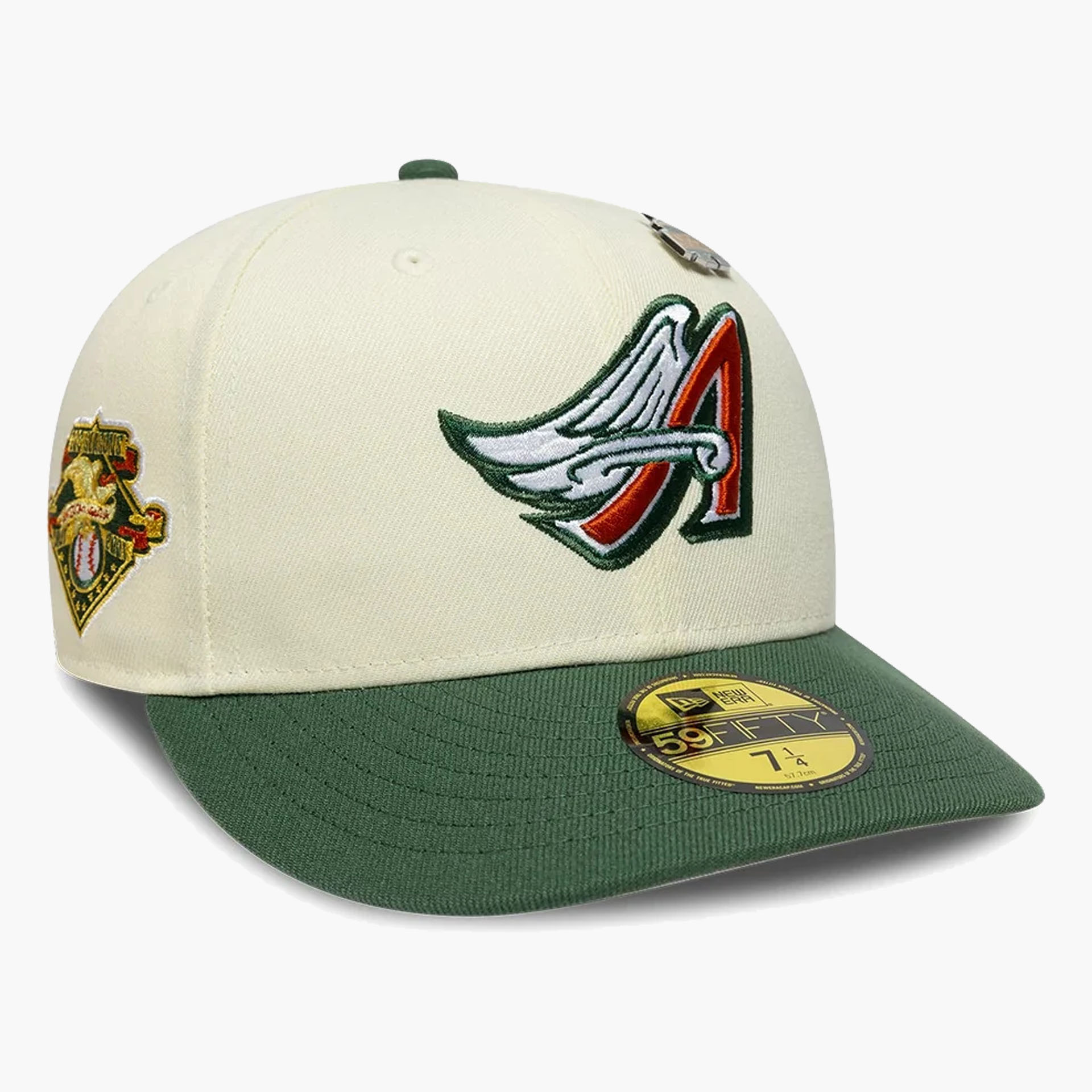 Boné New Era LA Angels MLB Pin Cream & Dark Green 59FIFTY