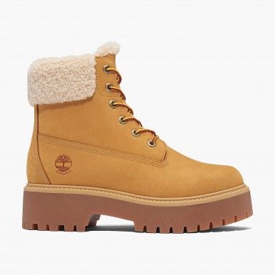 Bota Plataforma Timberland Impermeável com Forro Quente Stone Street em amarelo para Mulher Bota Plataforma Timberland Impermeável com Forro Quente Stone Street em amarelo para Mulher